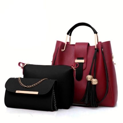 Maroon/black color combo 3 pieces