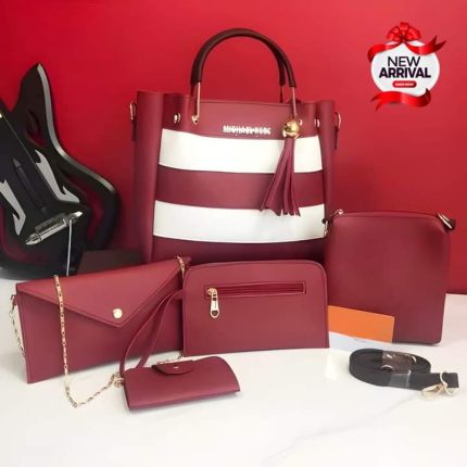 Maroon color combo Shoulder Bag for Girls (5PC set)