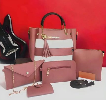 PINK color combo Shoulder Bag for Girls (5PC set)