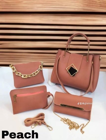 PINK diamond bag 4pc set
