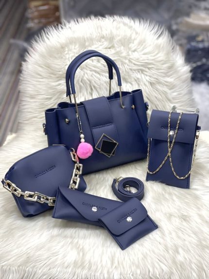 Trendy Leather Bags for Girls (5PC set)