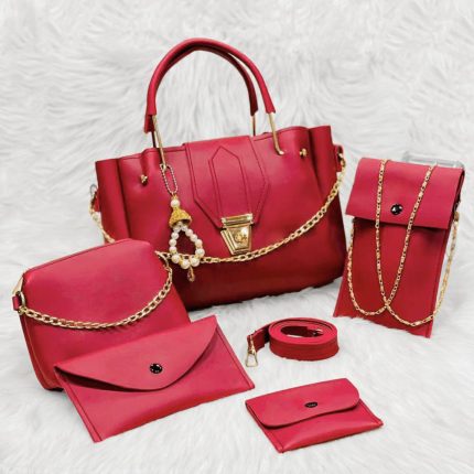 pink hand bag/Shoulder bag (5PC set)